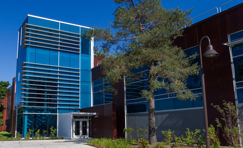 campus building photo representing the online SLP program at Ithaca College online